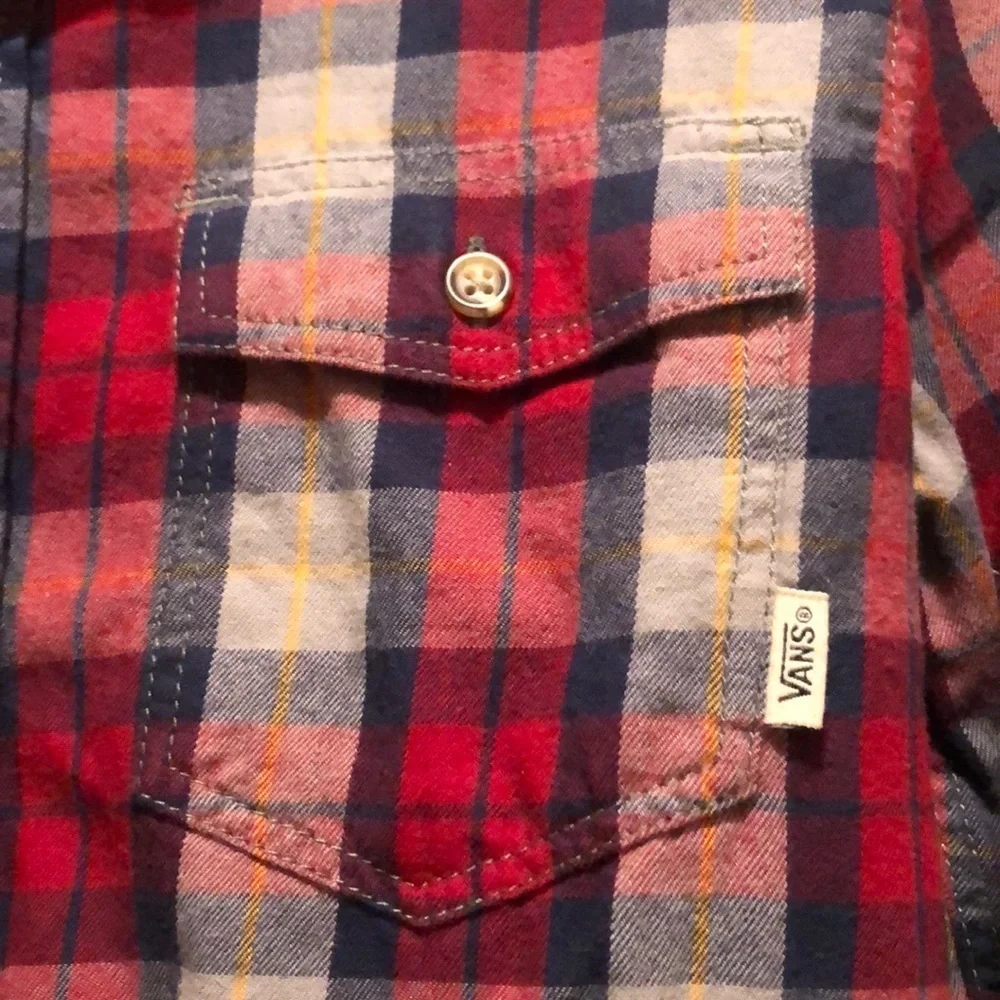 Vans plaid button down shirt